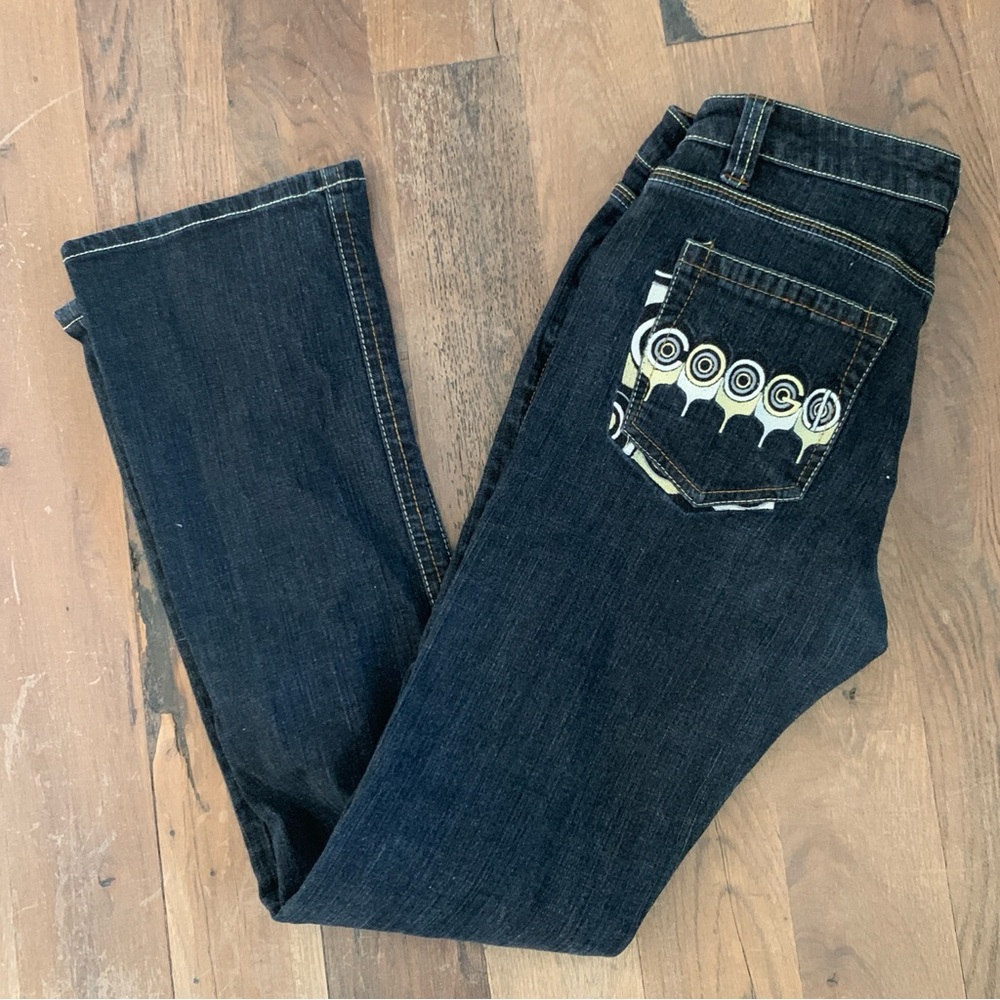Vintage Coogi Dark Wash Women’s Embroidered Jeans Size 13/14 - Picture 3 of 16